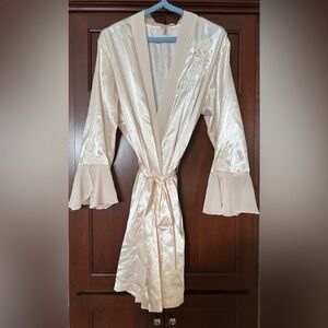 Belle Nuit Lingerie Robe, Ivory - Size Medium